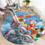 Australia Koala Christmas Round Carpet Santa Claus Ho Ho Ho