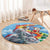 Australia Koala Christmas Round Carpet Santa Claus Ho Ho Ho