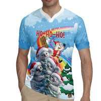 Personalised Australia Koala Christmas Rugby Jersey Santa Claus Ho Ho Ho - Wonder Print Shop