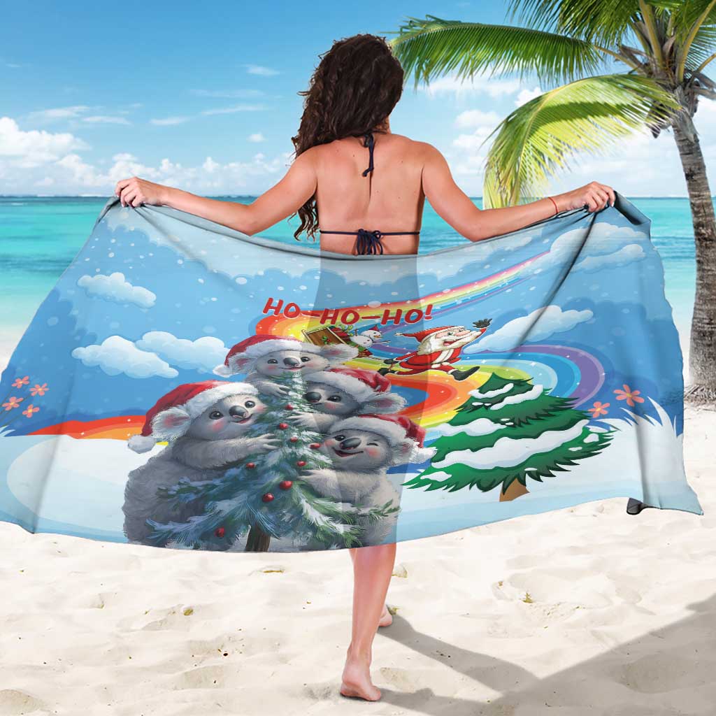 Australia Koala Christmas Sarong Santa Claus Ho Ho Ho - Wonder Print Shop