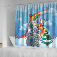 Australia Koala Christmas Shower Curtain Santa Claus Ho Ho Ho