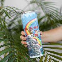 Personalised Australia Koala Christmas Skinny Tumbler Santa Claus Ho Ho Ho - Wonder Print Shop