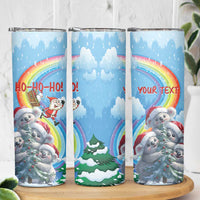 Personalised Australia Koala Christmas Skinny Tumbler Santa Claus Ho Ho Ho - Wonder Print Shop