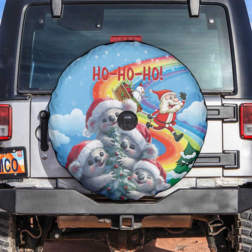 Australia Koala Christmas Spare Tire Cover Santa Claus Ho Ho Ho - Wonder Print Shop