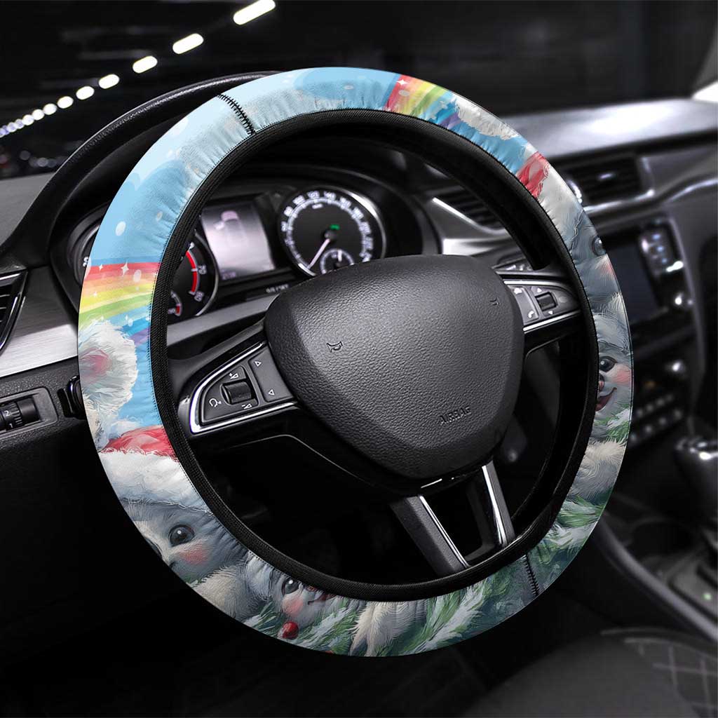 Australia Koala Christmas Steering Wheel Cover Santa Claus Ho Ho Ho - Wonder Print Shop