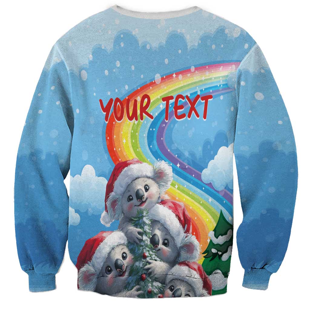 Personalised Australia Koala Christmas Sweatshirt Santa Claus Ho Ho Ho - Wonder Print Shop