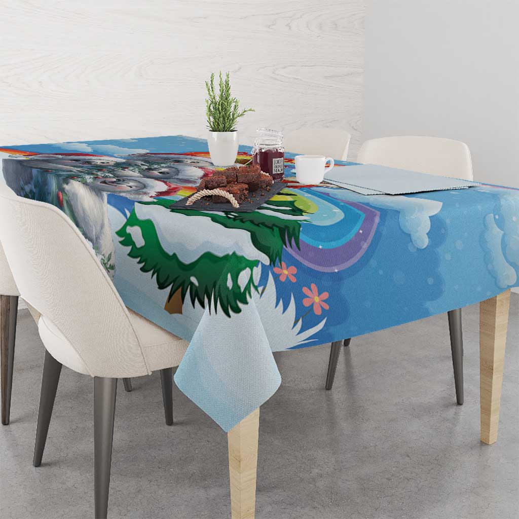 Australia Koala Christmas Tablecloth Santa Claus Ho Ho Ho - Wonder Print Shop