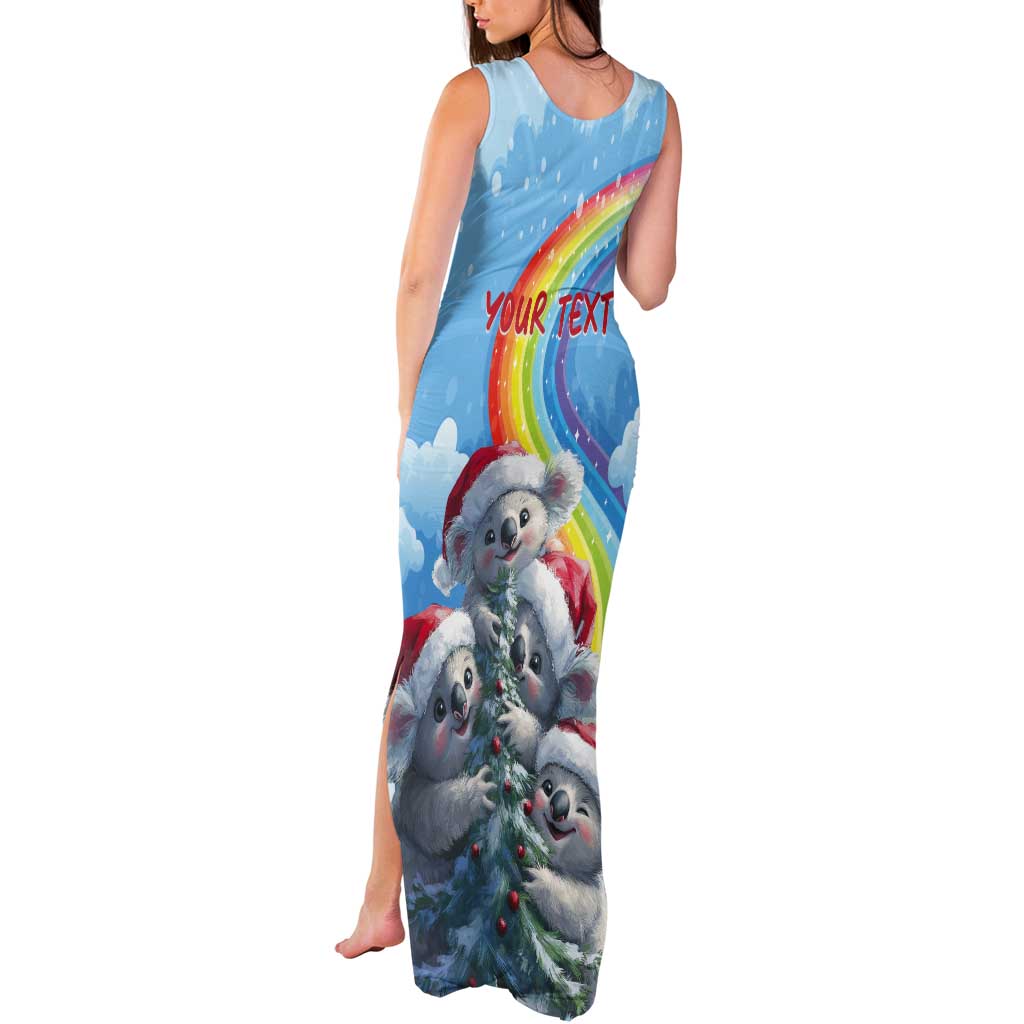 Personalised Australia Koala Christmas Tank Maxi Dress Santa Claus Ho Ho Ho - Wonder Print Shop