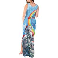 Personalised Australia Koala Christmas Tank Maxi Dress Santa Claus Ho Ho Ho - Wonder Print Shop