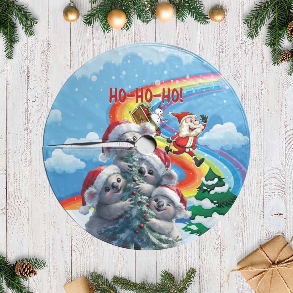 Australia Koala Christmas Tree Skirt Santa Claus Ho Ho Ho - Wonder Print Shop