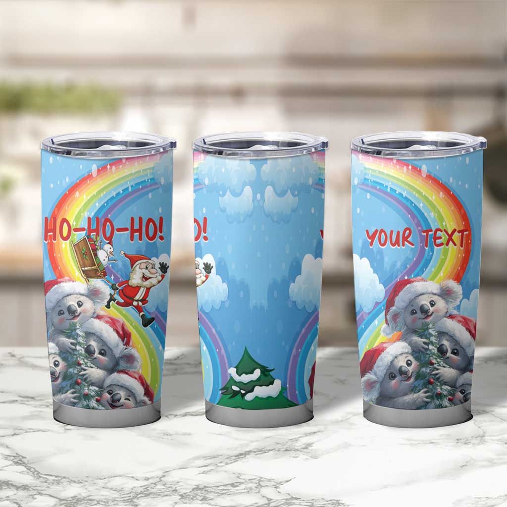 Personalised Australia Koala Christmas Tumbler Cup Santa Claus Ho Ho Ho - Wonder Print Shop