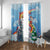 Australia Koala Christmas Window Curtain Santa Claus Ho Ho Ho - Wonder Print Shop