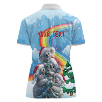 Personalised Australia Koala Christmas Women Polo Shirt Santa Claus Ho Ho Ho - Wonder Print Shop
