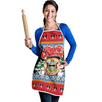 Antigua and Barbuda Christmas Apron Coat Of Arms With Snowman - Wonder Print Shop