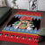 Antigua and Barbuda Christmas Area Rug Coat Of Arms With Snowman - Wonder Print Shop
