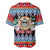 Personalized Antigua and Barbuda Christmas Baseball Jersey Coat Of Arms With Snowman - Wonder Print Shop