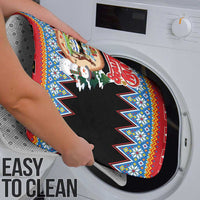 Antigua and Barbuda Christmas Bathroom Set Coat Of Arms With Snowman - Wonder Print Shop