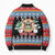 Personalized Antigua and Barbuda Christmas Bomber Puffer Jacket Coat Of Arms With Snowman - Wonder Print Shop