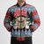Personalized Antigua and Barbuda Christmas Bomber Puffer Jacket Coat Of Arms With Snowman - Wonder Print Shop