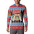 Personalized Antigua and Barbuda Christmas Button Sweatshirt Coat Of Arms With Snowman - undefined