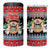 Personalized Antigua and Barbuda Christmas 4 in 1 Can Cooler Tumbler Coat Of Arms With Snowman - Wonder Print Shop