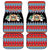 Personalized Antigua and Barbuda Christmas Car Mats Coat Of Arms With Snowman - Wonder Print Shop