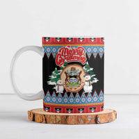 Personalized Antigua and Barbuda Christmas Ceramic Mug Coat Of Arms With Snowman - Wonder Print Shop