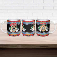 Personalized Antigua and Barbuda Christmas Ceramic Mug Coat Of Arms With Snowman - Wonder Print Shop