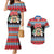 Personalized Antigua and Barbuda Christmas Couples Matching Mermaid Dress and Hawaiian Shirt Coat Of Arms With Snowman - Wonder Print Shop