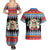 Personalized Antigua and Barbuda Christmas Couples Matching Summer Maxi Dress and Hawaiian Shirt Coat Of Arms With Snowman - Wonder Print Shop