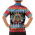 Personalized Antigua and Barbuda Christmas Family Matching Mermaid Dress and Hawaiian Shirt Coat Of Arms With Snowman - Wonder Print Shop