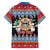 Personalized Antigua and Barbuda Christmas Family Matching Off The Shoulder Long Sleeve Dress and Hawaiian Shirt Coat Of Arms With Snowman - Wonder Print Shop
