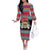 Personalized Antigua and Barbuda Christmas Family Matching Off The Shoulder Long Sleeve Dress and Hawaiian Shirt Coat Of Arms With Snowman - Wonder Print Shop