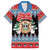 Personalized Antigua and Barbuda Christmas Family Matching Off Shoulder Maxi Dress and Hawaiian Shirt Coat Of Arms With Snowman - Wonder Print Shop