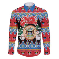 Personalized Antigua and Barbuda Christmas Family Matching Off Shoulder Short Dress and Hawaiian Shirt Coat Of Arms With Snowman - Wonder Print Shop