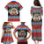 Personalized Antigua and Barbuda Christmas Family Matching Puletasi and Hawaiian Shirt Coat Of Arms With Snowman - Wonder Print Shop