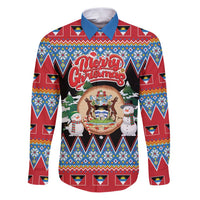 Personalized Antigua and Barbuda Christmas Family Matching Puletasi and Hawaiian Shirt Coat Of Arms With Snowman - Wonder Print Shop