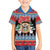 Personalized Antigua and Barbuda Christmas Family Matching Short Sleeve Bodycon Dress and Hawaiian Shirt Coat Of Arms With Snowman - Wonder Print Shop
