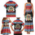 Personalized Antigua and Barbuda Christmas Family Matching Tank Maxi Dress and Hawaiian Shirt Coat Of Arms With Snowman - Wonder Print Shop