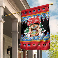 Antigua and Barbuda Christmas Garden Flag Coat Of Arms With Snowman - Wonder Print Shop