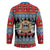 Personalized Antigua and Barbuda Christmas Hockey Jersey Coat Of Arms With Snowman - Wonder Print Shop