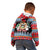 Personalized Antigua and Barbuda Christmas Kid Hoodie Coat Of Arms With Snowman - Wonder Print Shop