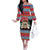Personalized Antigua and Barbuda Christmas Off The Shoulder Long Sleeve Dress Coat Of Arms With Snowman - Wonder Print Shop