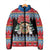 Personalized Antigua and Barbuda Christmas Padded Jacket Coat Of Arms With Snowman - Wonder Print Shop