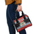 Antigua and Barbuda Christmas Shoulder Handbag Coat Of Arms With Snowman - Wonder Print Shop