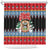 Antigua and Barbuda Christmas Shower Curtain Coat Of Arms With Snowman - Wonder Print Shop