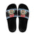 Antigua and Barbuda Christmas Slide Sandals Coat Of Arms With Snowman - Wonder Print Shop