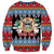 Personalized Antigua and Barbuda Christmas Sweatshirt Coat Of Arms With Snowman - Wonder Print Shop