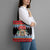 Antigua and Barbuda Christmas Tote Bag Coat Of Arms With Snowman - Wonder Print Shop