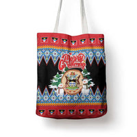 Antigua and Barbuda Christmas Tote Bag Coat Of Arms With Snowman - Wonder Print Shop